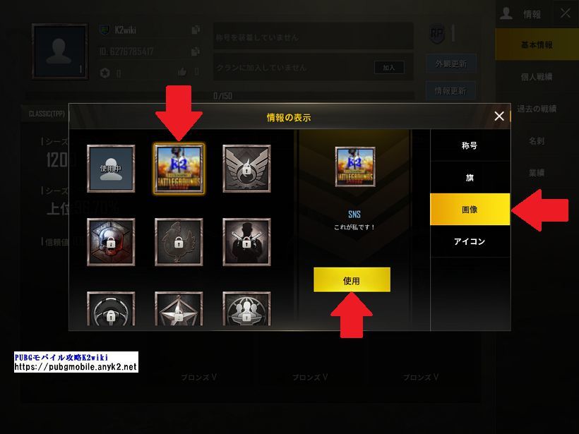 アイコンの変更 入手方法 獲得条件 Sns連携 画像一覧と旗の変更方法 Pubgモバイル攻略k2wiki